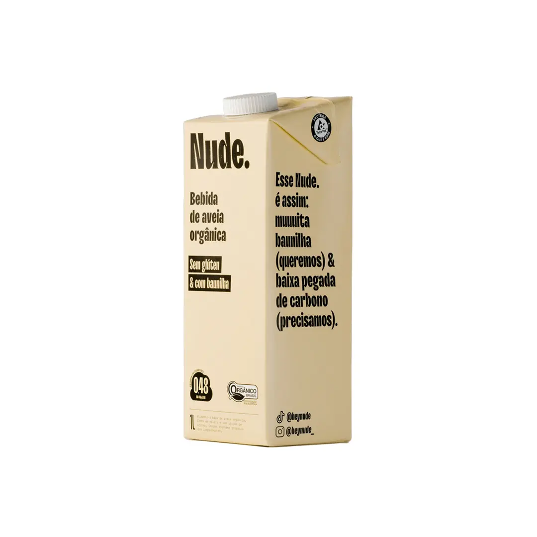 Nude Baunilha Bebida de Aveia Orgânica 1l